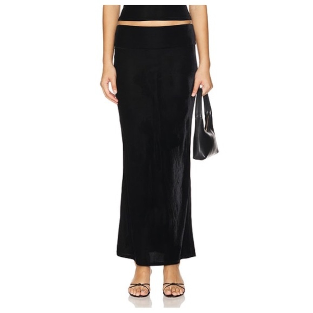 Superdown S Liv Velvet Maxi Skirt